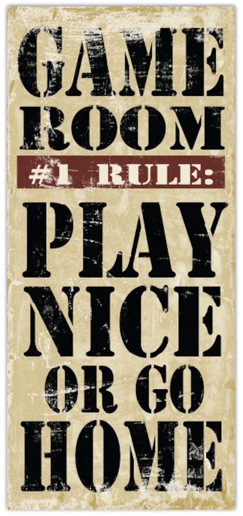 Items Similar To Game Room Rules 8 X 18 Typography Word Art Print On Etsy