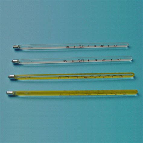 Cr W12 Rectal Use Prism Triangular Glass Clinical Mercury Thermometers