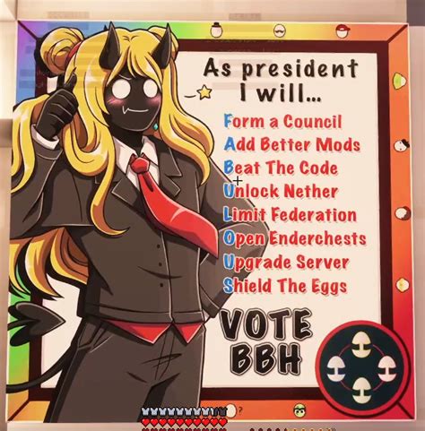 peachtiger🎗🐷👑 uieud🌹 qsmp 🚂 kelp2023🍌 on twitter bad updated his campaign poster 💛