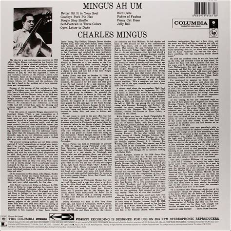 Mingus Ah Um 180 Gram Audiophile Remaster Jazz Messengers