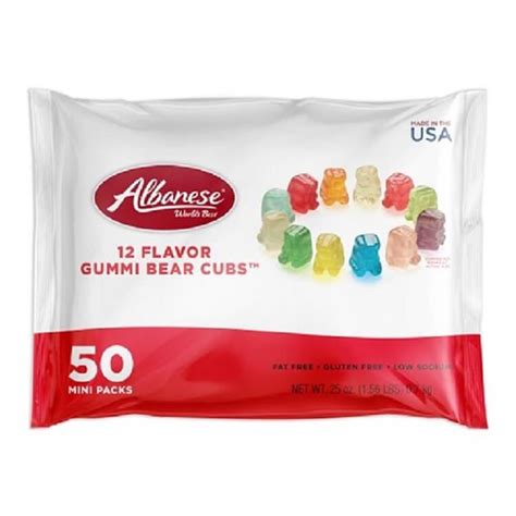 albanese 12 flavor gummi bear treat packs gummy candy