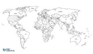 Hier findest du druckvorlagen für landkarten aller art: WELTKARTE MIT NAMEN Perfekt um die Länder zu Lernen ist ...