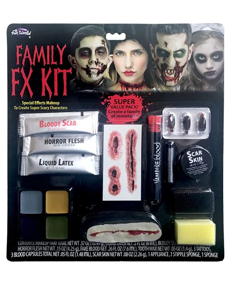 Halloween Sfx Makeup Kit Scar Wax Vampire Blood Carnival Cosplay Fancy