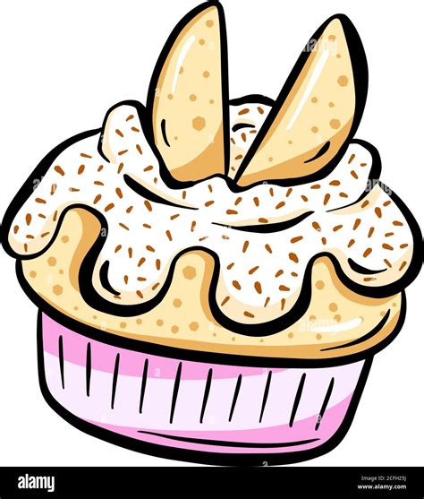 Sweet Pie Fairy Cup Cake Cartoon Vector Fun Design Stock Vector Image
