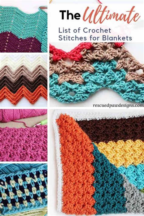 35 Unique Crochet Stitches For Blankets And Afghans