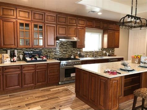 We have everything you are looking for! 10x10 Toffee Antique Solid Wood Kitchen Cabinets Soft ...