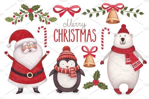 Cute Christmas illustrations ~ Illustrations ~ Creative Market