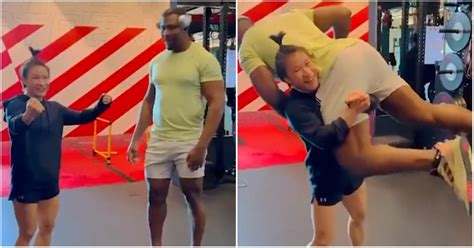 Ufc Star Zhang Weili Picks Up Francis Ngannou In Incredible Show Of