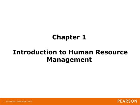 Ppt Chapter 1 Introduction To Human Resource Management Powerpoint