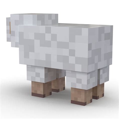 Minecraft Sheep 3d Model 29 3ds Fbx Obj Max Ma C4d Usdz