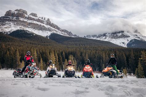Snowmobiling Kicking Horse Banff Travel