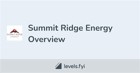 Summit Ridge Energy Careers Levelsfyi