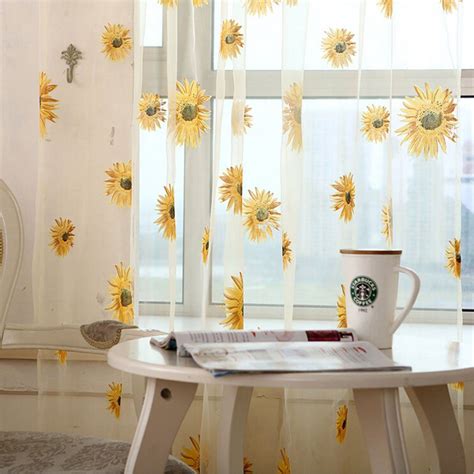 .bedding ensembles with curtains ,king comforter sets with matching curtains ,comforters with matching window treatments ,bedroom bedspreads and curtains ,bath store ,bath shop ,croscill. 2 Panels Window Curtain Floral Sunflower Sheers Voile ...