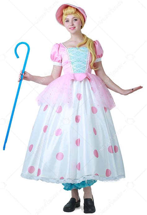 Toy Story Adult Little Bo Peep Cosplay Dress Costume With Hat Cosplay