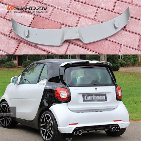 For Mercedes Benz Smart Fortwo Forfour 453 Glossy Black Roof Spoiler