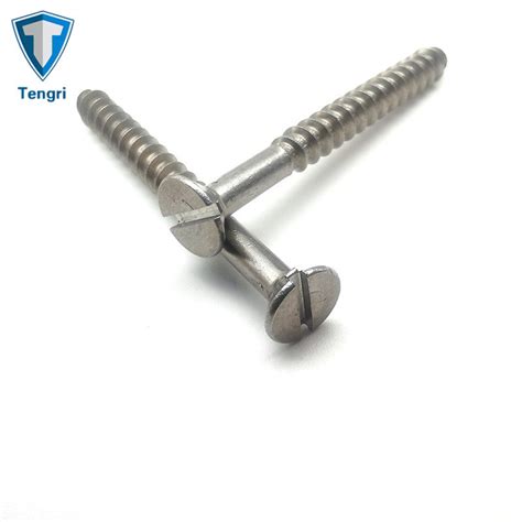 Countersunk Wood Screw Oval Head Self Tapping Screw Slotted Drive Screw
