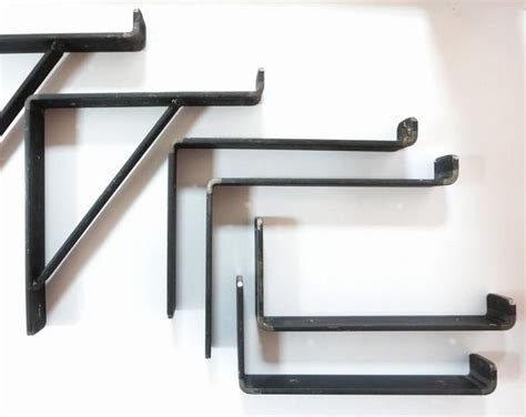 Shelf Bracket Steel Industrial Minimal Raw Horizontal Fitting Etsy