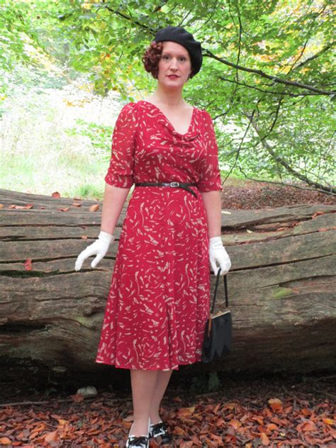 Autumnal 1930s Style Oxfam Dress Vintage Gal