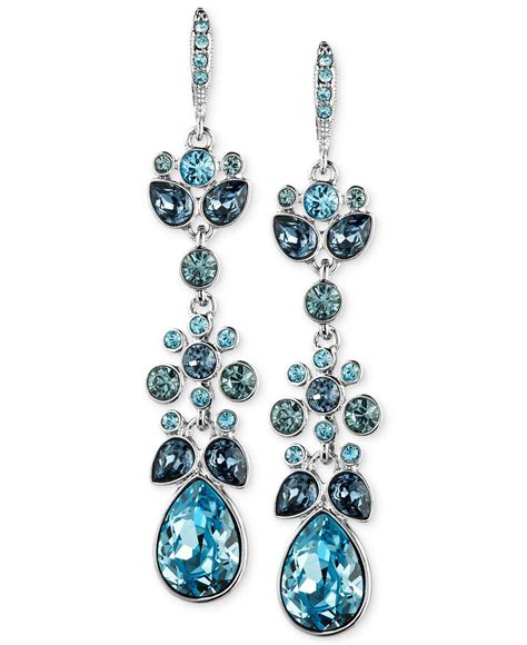 Givenchy Blue Swarovski Crystal Chandelier Earrings Macy S Fashion