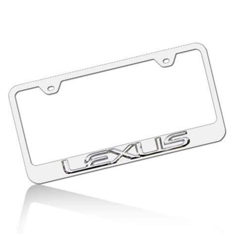 Lexus 3d Chrome Steel License Plate Frame