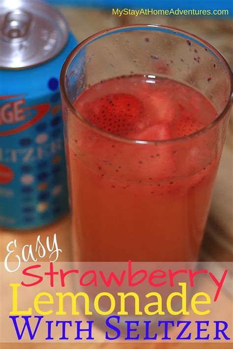Easy Strawberry Lemonade With Seltzer Drinkvintage Seltzer Easy