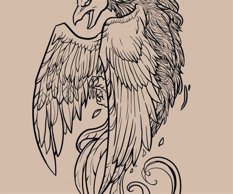 Artstation Illustration For Tattoo Phoenix Fits Well On The Forearm