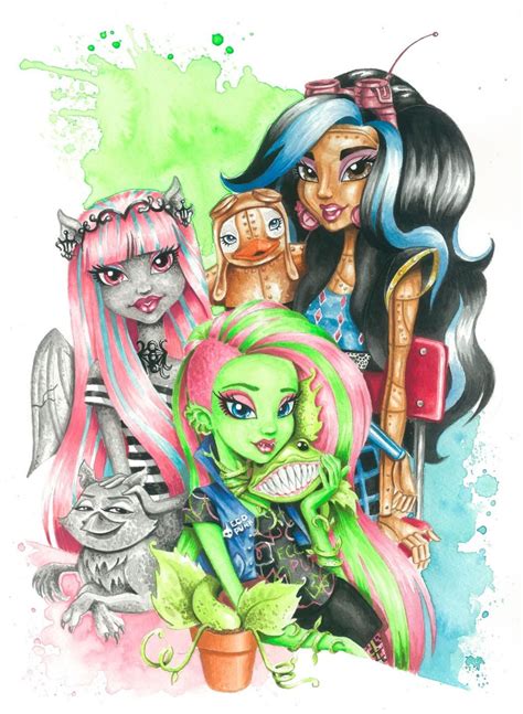 Monster High Commission Venus Rochelle And Robecca By Jawart728 On