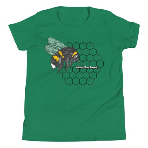 Save The Bees Unisex Youth Short Sleeve T Shirt Ento Store