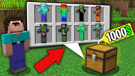 Minecraft Noob Vs Pro Noob Bought Secret Chest With New Zombie Mobs