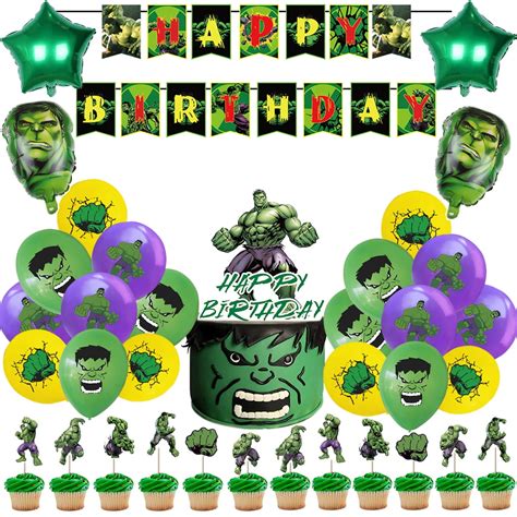 Hulk Birthday Party Supplies Movie Theme Party Decoration Happy