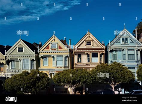 The Famous â œpainted Ladiesâvictorian Postcard Row Homes San