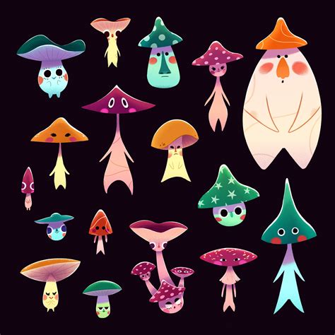 Check Out This Behance Project Shroom Friends Https Behance