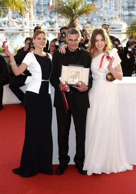 Abdellatif Kechiche Léa Seydoux et Adèle Exarchopoulos Palme d Or à Cannes Marie Claire
