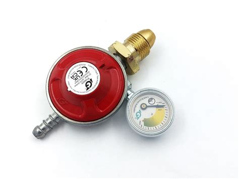 Igt Mbar Propane Gas Regulator With Gauge Boiling Ring Camping Bbq