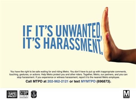 Metro Launches Anti Sexual Harassment Campaign Ads Bethesda Md Patch