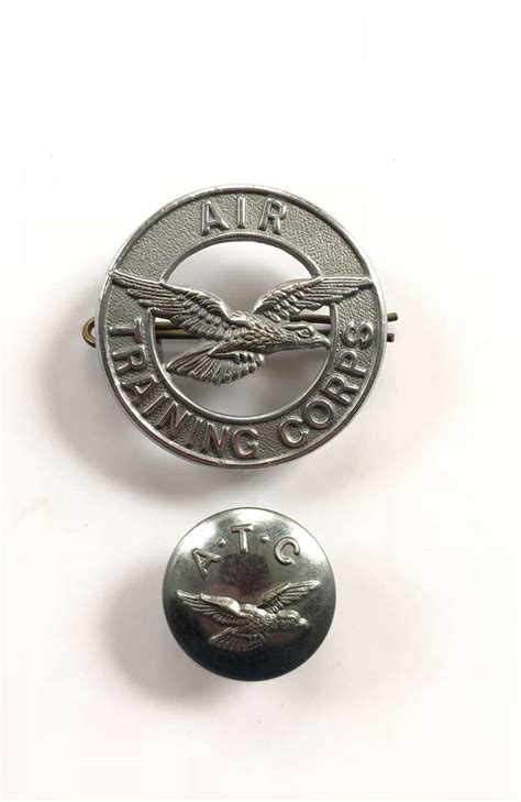 Air Training Corps Atc Raf Cap Badge And Button