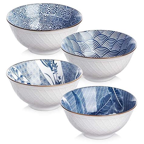 bowl ceramic bowls soup yhy cereal salad pasta porcelain rice ounces ramen assorted patterns pattern pack safe japanese etc traditional