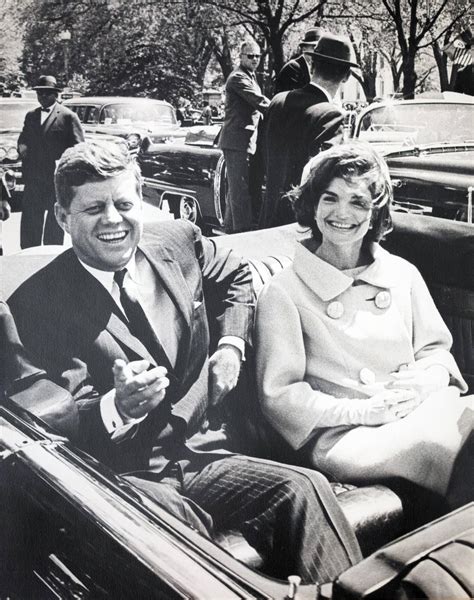Photograph Of John And Jacqueline Kennedy In Convertible All