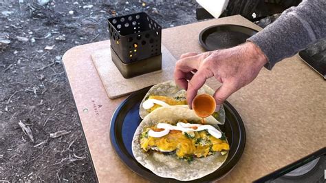 Firebox Stoves New Scout Cooking Breakfast Burritos Emergency