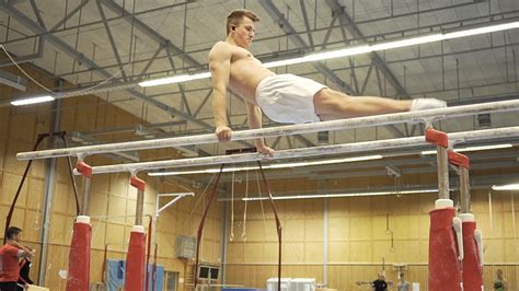 artistic gymnastics stretching and parallel bars youtube