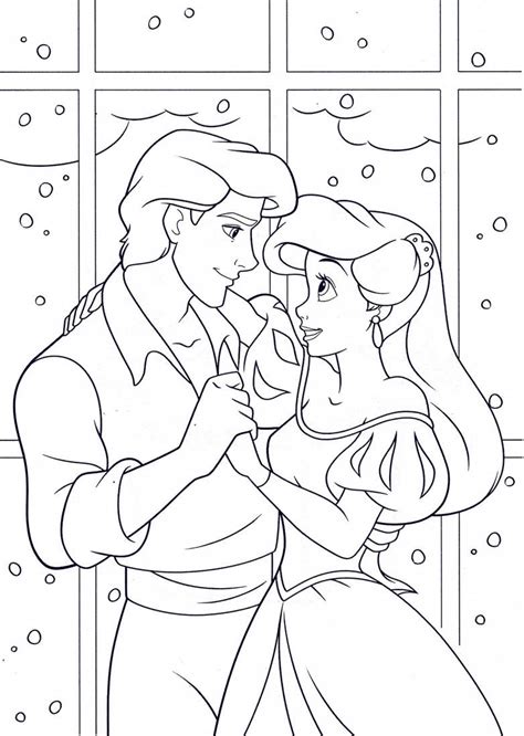Little Mermaid And Prince Eric Coloring Pages