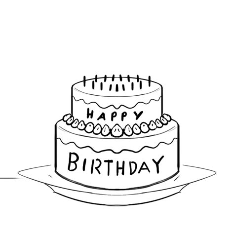 Drawing a c, oon cake. Birthday Cake Drawing by DelightfulDiamond7 on DeviantArt