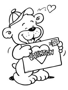 Leuke kleurplaat voor jong en oud. Hartje met beer | Liefdes kleurplaten - Easy drawings, Valentines day pictures en All you need ...