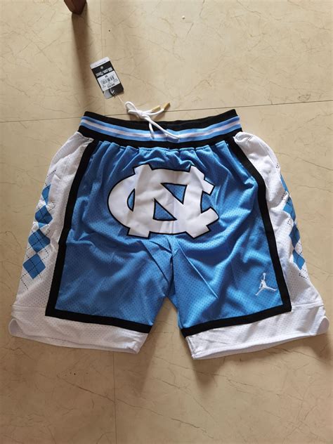 2021 New Men North Carolina Pocket Edition Blue Basketball Shorts