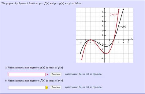Solved The Graphs Of Polynomial Functions Y Fx And Y