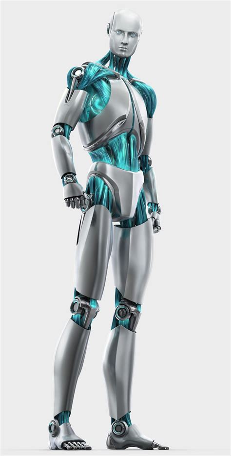 comunicación digital robots del presente y del futuro humanoid robot by eset ciborgues robô