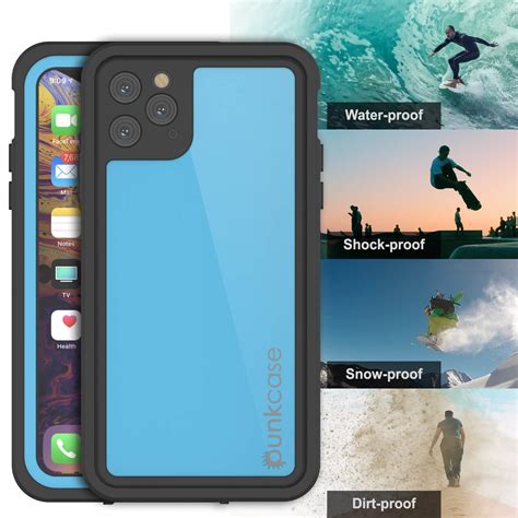 Iphone 11 Pro Waterproof Ip68 Case Punkcase Light Blue Studstar Se