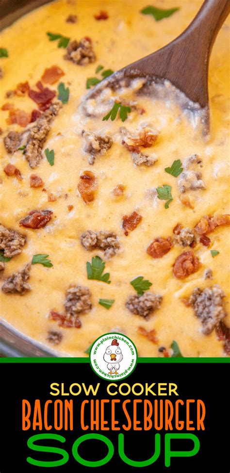 Lately, we have been getting soup at wegmans every sunday for dinner. Slow Cooker Bacon Cheeseburger Soup - comfort food at its best! This is the most requested soup ...