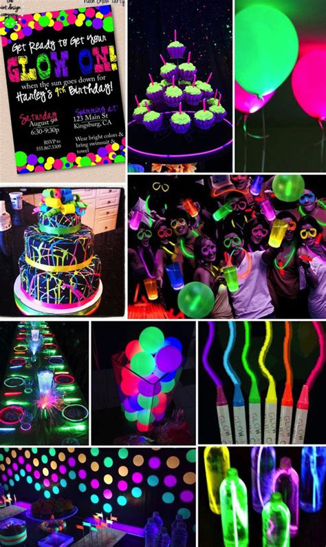 Sweet 16 Hotel Sleepover Party Ideas ~ Glow Dark Neon Birthday Homemydesign Yunahasnipico