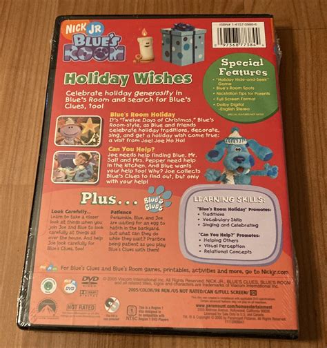 Nick Jr Blues Room Holiday Wishes Blues Clues Dvd Full Screen New